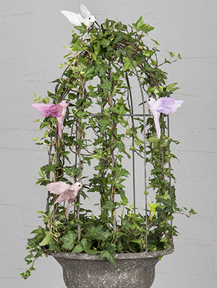 Fågel vit Kolibri dekoration med klämma shabby chic lantlig stil