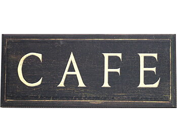 Sign Cafe dark shabby chic country style