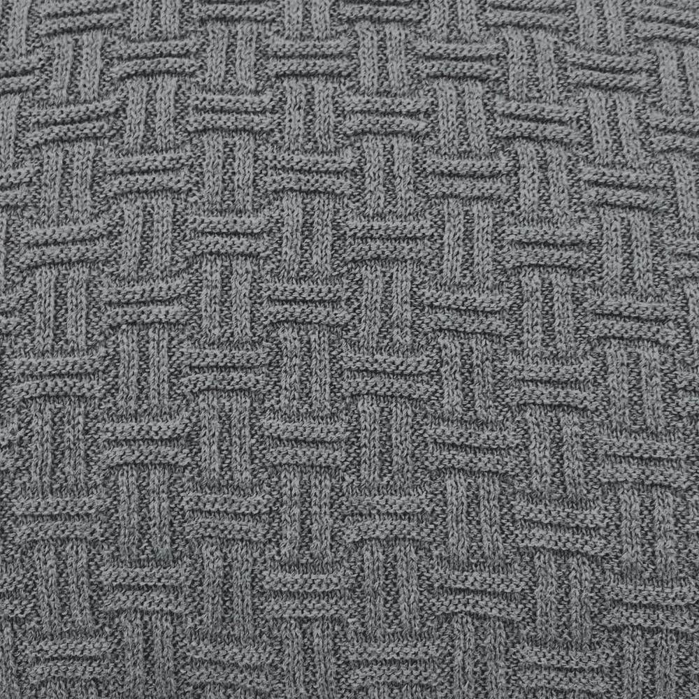Kuddfodral Brick grå stickat grafit grå lantlig stil Gårdsromantik - 2