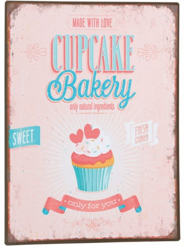 Plåtskylt skylt Cupcake Bakery shabby chic lantlig stil shabby chic lantlig stil