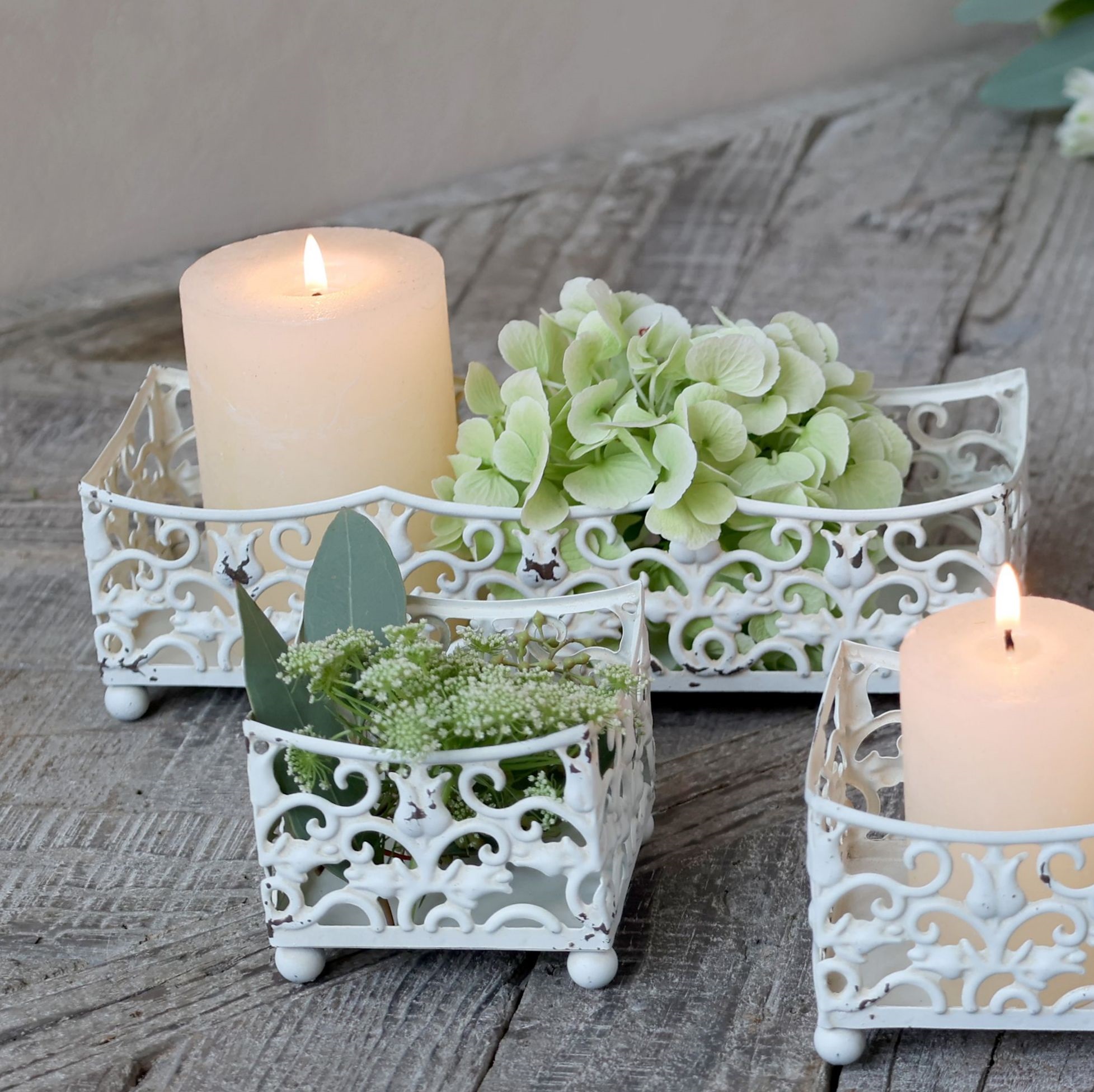 Fat med spetskant antik-vit shabby chic lantlig stil inredning Gårdsromantik - 2
