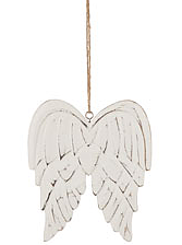 White wooden angel wings 2 sizes shabby chic country style