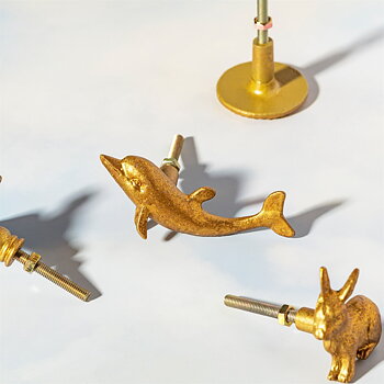 Knopp guld Delfin 2-set metall shabby chic lantlig stil Gårdsromantik