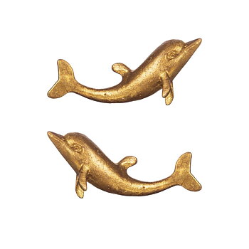 Knopp guld Delfin 2-set metall shabby chic lantlig stil Gårdsromantik