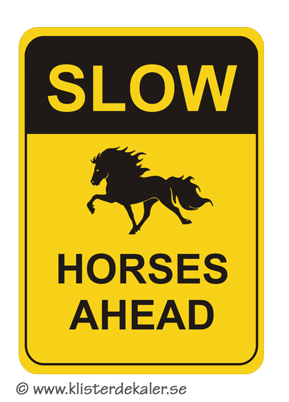 Decal, yellow-black icelandic horses