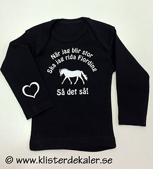 Långärmad T-shirt baby. Fjording, så det så. storlek 0-6 månader