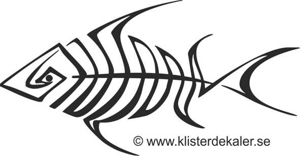 Bildekal Fisk i linjer