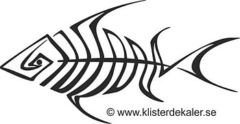 Bildekal Fisk i linjer