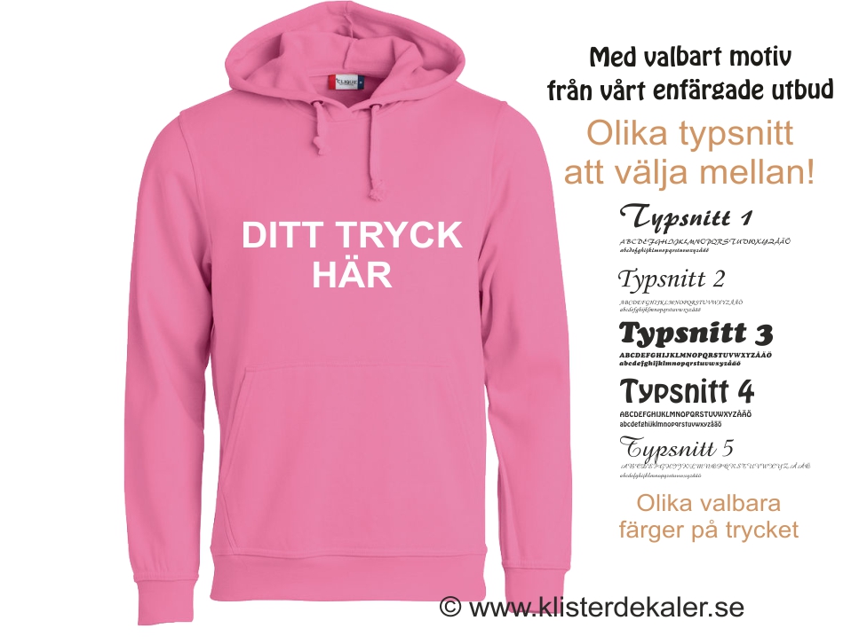 Hoody Pink with own print