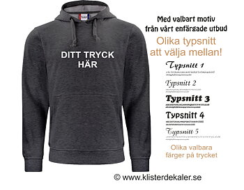 Hoody Antrazit med eget tryck