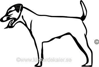Bildekal Jack Russell Terrier profil 6