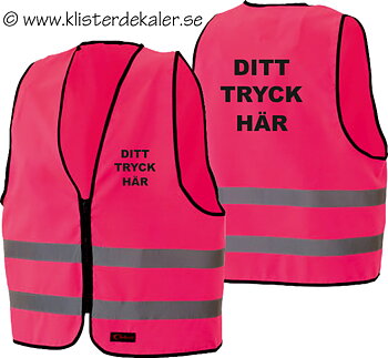 Reflexväst med eget tryck. ROSA
