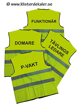 Reflexväst TÄVLING storpack, från 125 kr styck