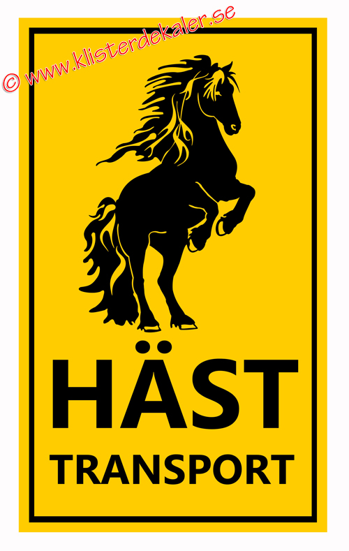 Transportdekal 30x50 Stegrande häst