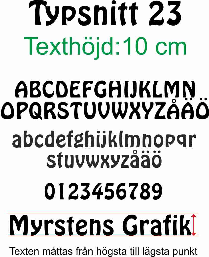 Text 23  text 10 cm high