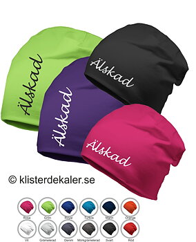Mössa Älskad i reflextryck som tillval