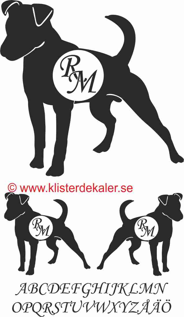 Jack Russell Terrier + initials