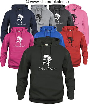 Hoody Islandshäst med egen text