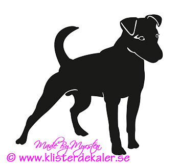 Patterdale Terrier dekal klisterdekal bildekal