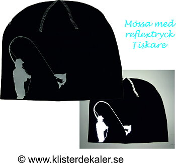 Mössa, reflextryck. Fiskare .flera fägval.