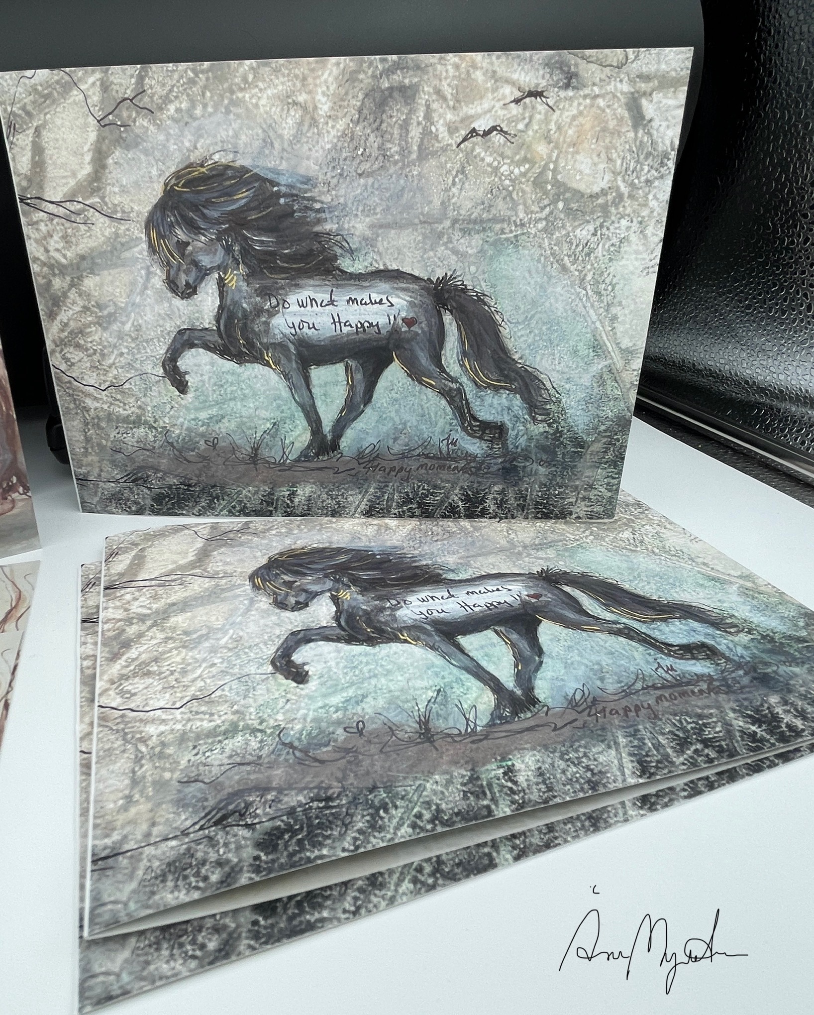 Happy Moments "Do what makes you happy" - Icelandic horse. 15x21 cm