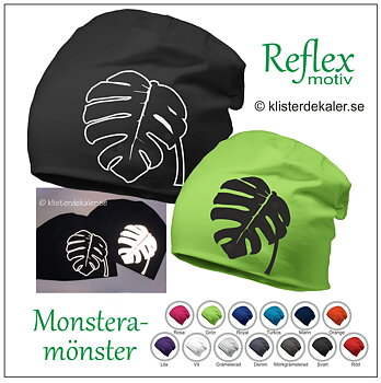 Mössa Monstera reflextryck som tillval