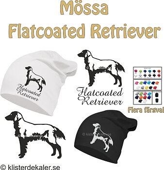 Mössa, Flatcoated Retriever med tillval egen text reflex