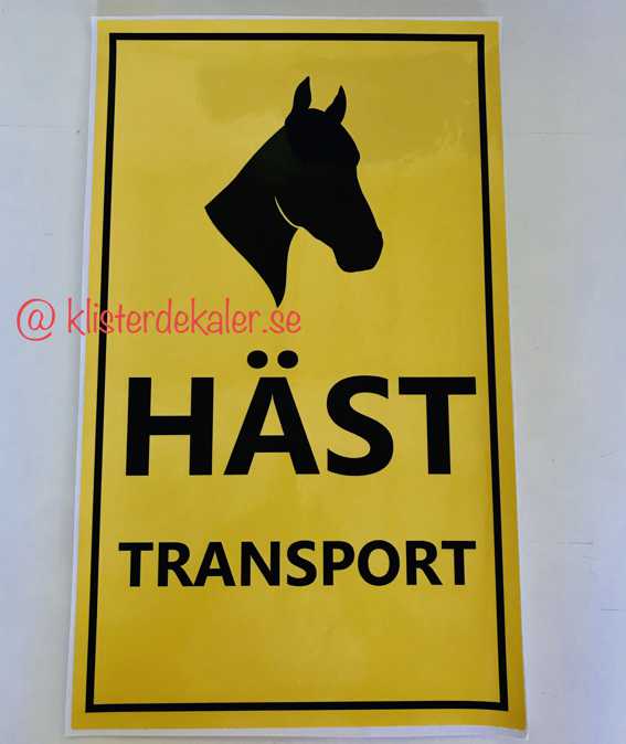 Transportdekal 30x50 HÄST TRANSPORT
