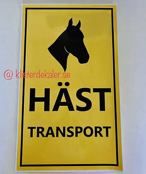Transportdekal 30x50 HÄST TRANSPORT