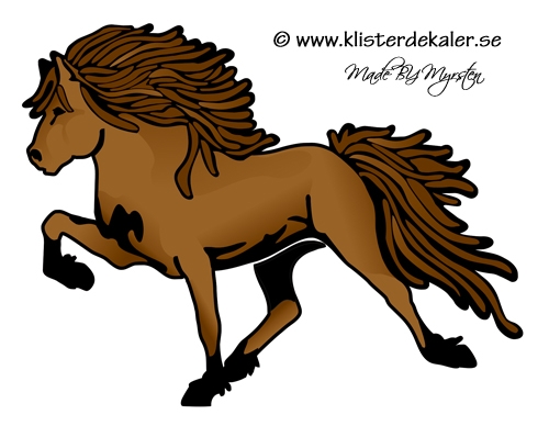Single Icelandic horse 13 color