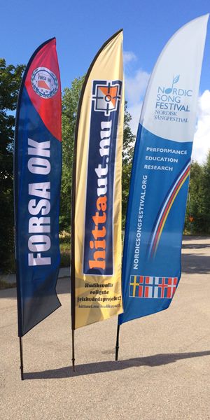 Beach flag till Hittaut.nu, Nordic Song Festival