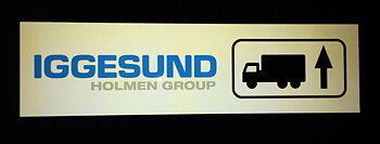 Skylt i Reflex Iggesund Holmen Group