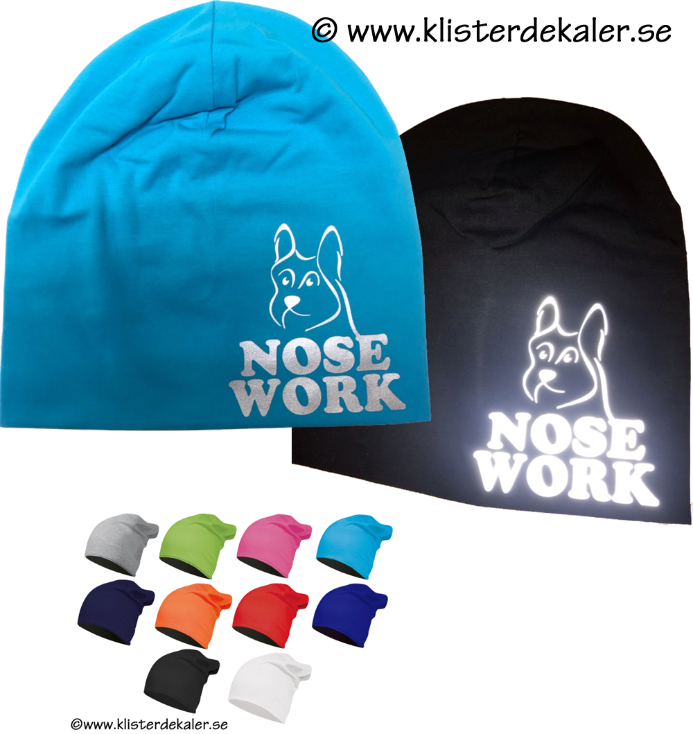 Mössa med reflextryck. Nose Work