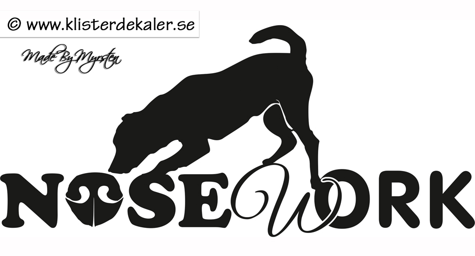 NoseWork Bildekal. Flera färgval