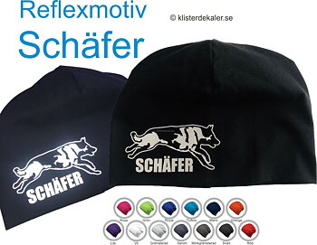 Hat and print in reflextive  German Shepherd