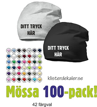 Mössa med eget tryck - 100 pack