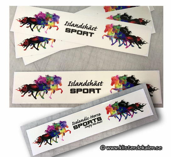 Bil och transportdekal Islandshäst SPORT simply the best 28x6 cm - 2