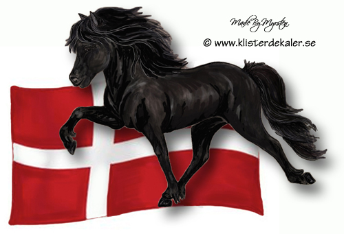 Icelandic horse Denmarks flag