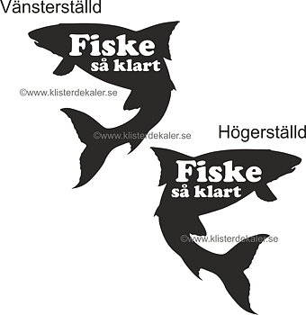 Bil och båtdekal Fiske så klart