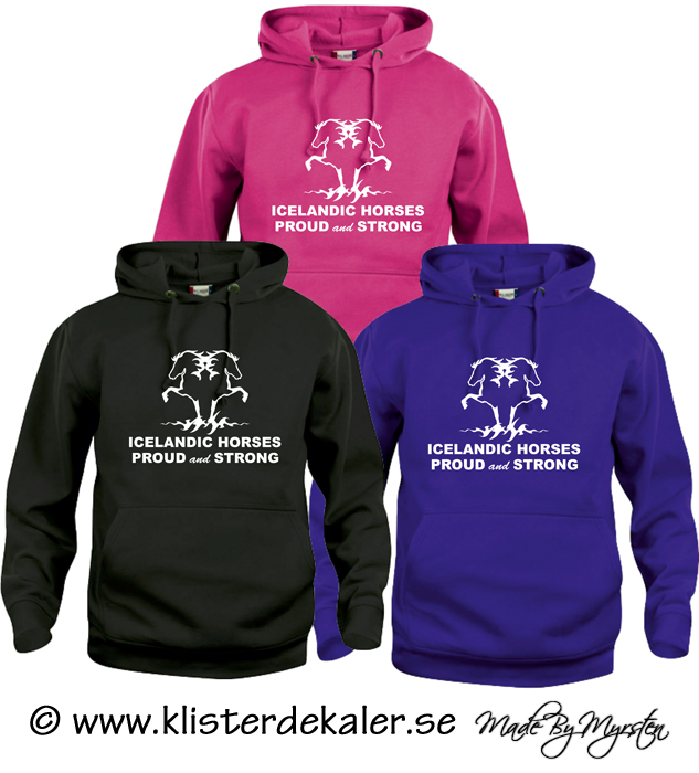 Basic Hoody Icelandic horses proud and strong