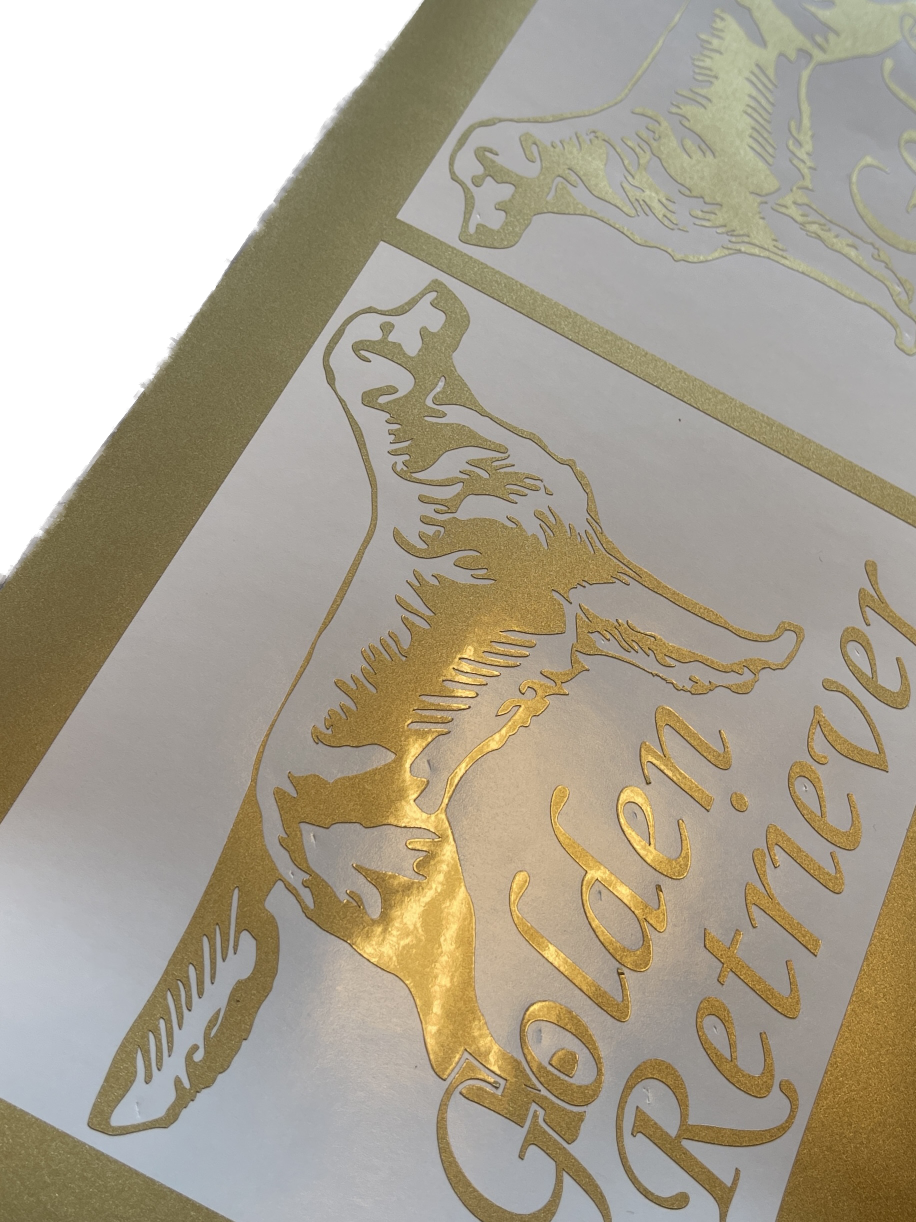Golden Retriever with text, Car sticker - 4