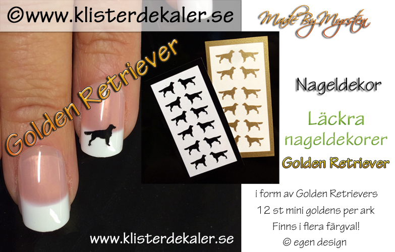 Mini miniature Golden Retriever Nail art