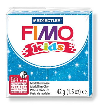 Fimo Kids 42g  Glitterblå
