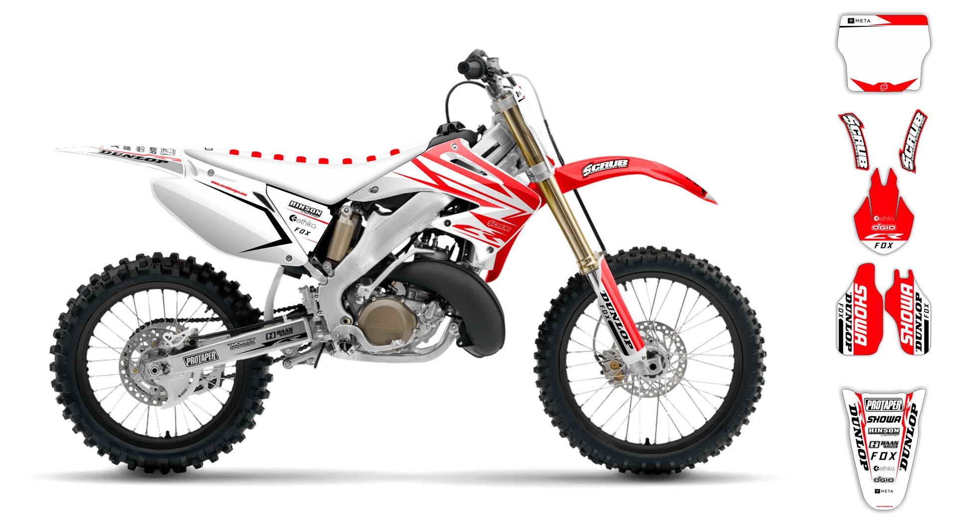 Scrub Designz Dekalkit Sling R3 Honda (Inkl. Eget Namn & Nr) Dekalkit.se