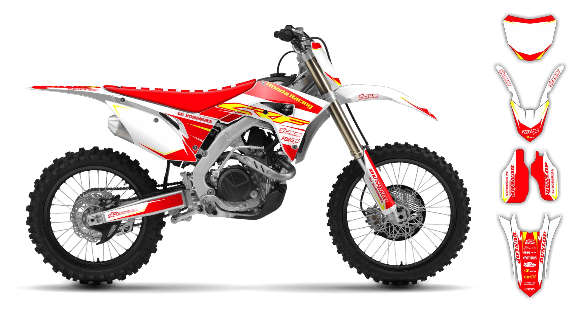 Scrub Designz Dekalkit Honda Vision LE (Inkl. Eget Namn & Nr) Dekalkit.se