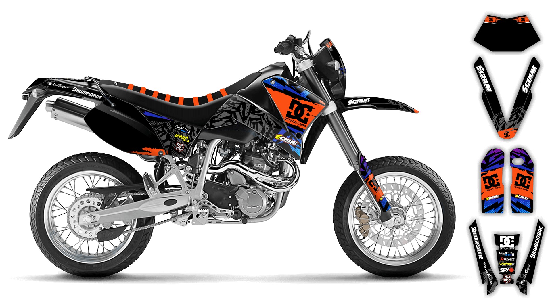 Scrub Designz Dekalkit Kicker LE KTM (Inkl. Eget Namn & Nr) Dekalkit.se