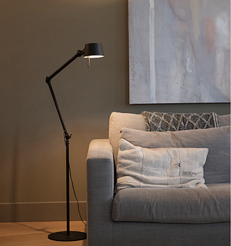 TONONE - BOLT 2-ARM FLOOR LAMP - SMOKEY BLACK