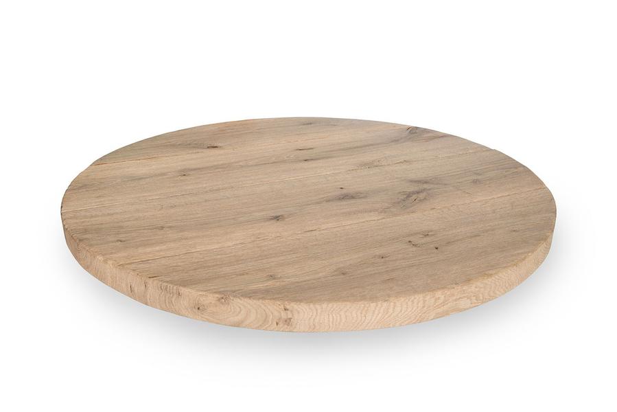 Round table top - Solid oak - RUSTIC  40 mm