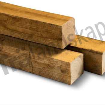 Kastanjestolpe, finsågat - längd 250 cm x 10 x 10 cm