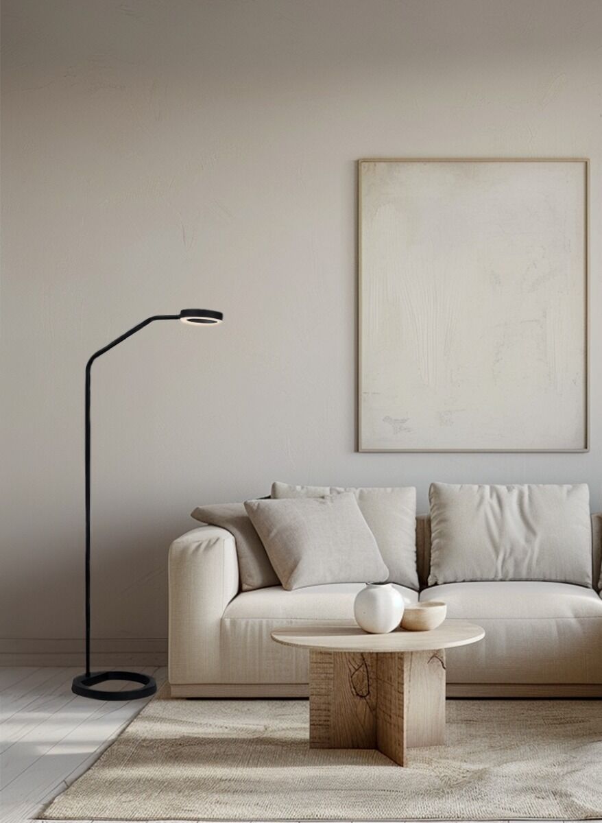 APRIRO - Frezoli, Golvlampa matt svart